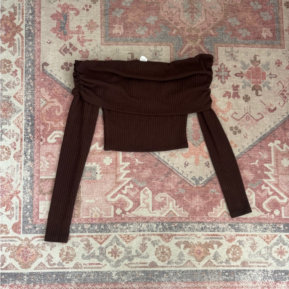 Windsor brown long sleeve going out top
